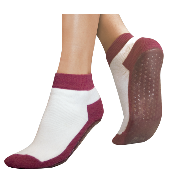 thumbnail interactive-video image 1 of Non-Slip Grip Socks For Men And Women – 2 Pack, Size 43-46 (EU), Black 1 of 2